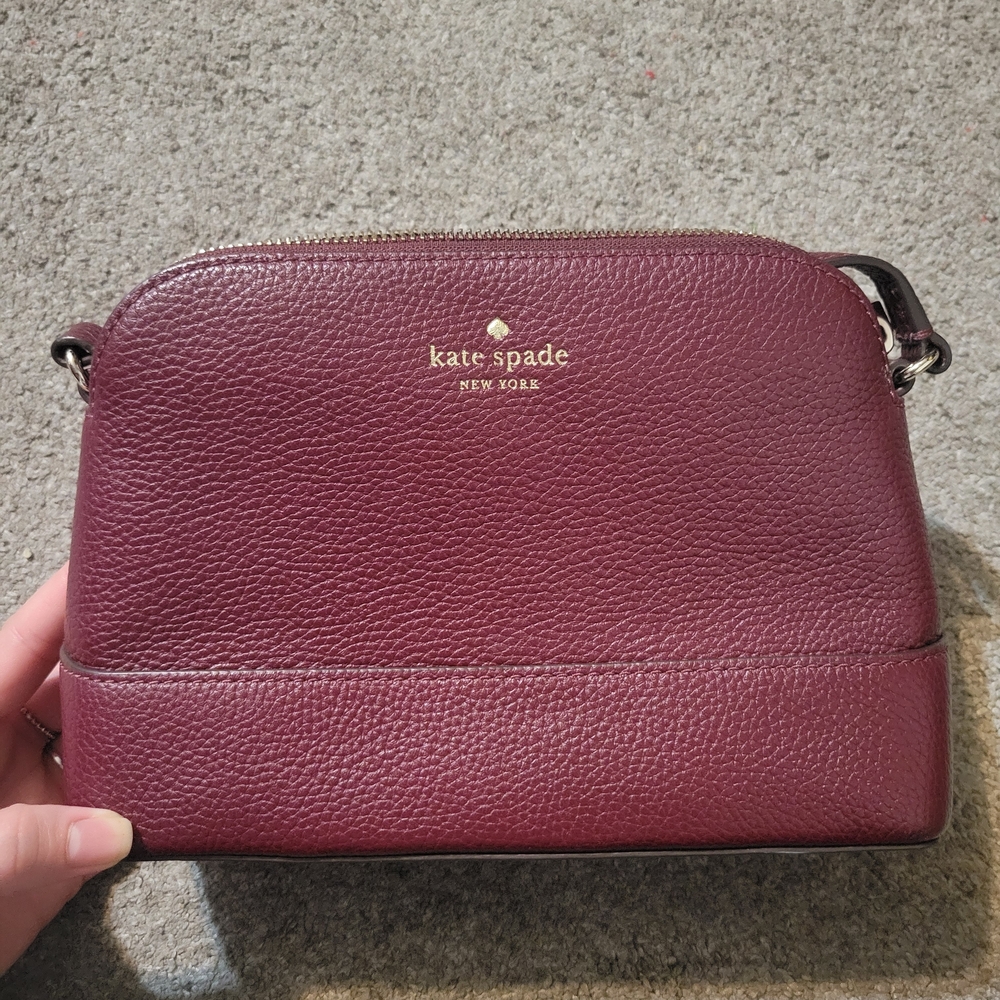 Kate Spade Burgundy Leather Crossbody Bag